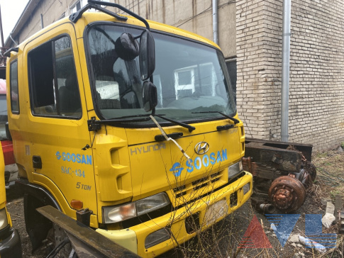 Кабина БУ Hyundai HD120 евро-1 первой комплектности узкие фары с оптикой с бампером цвет желтый Контракт БУ